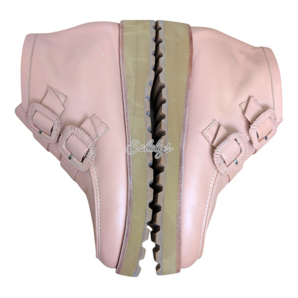 Beklina Desert Boot Nattsu Tan Leather Platform Bootie Size 6 Handmade in Peru - Picture 10 of 12